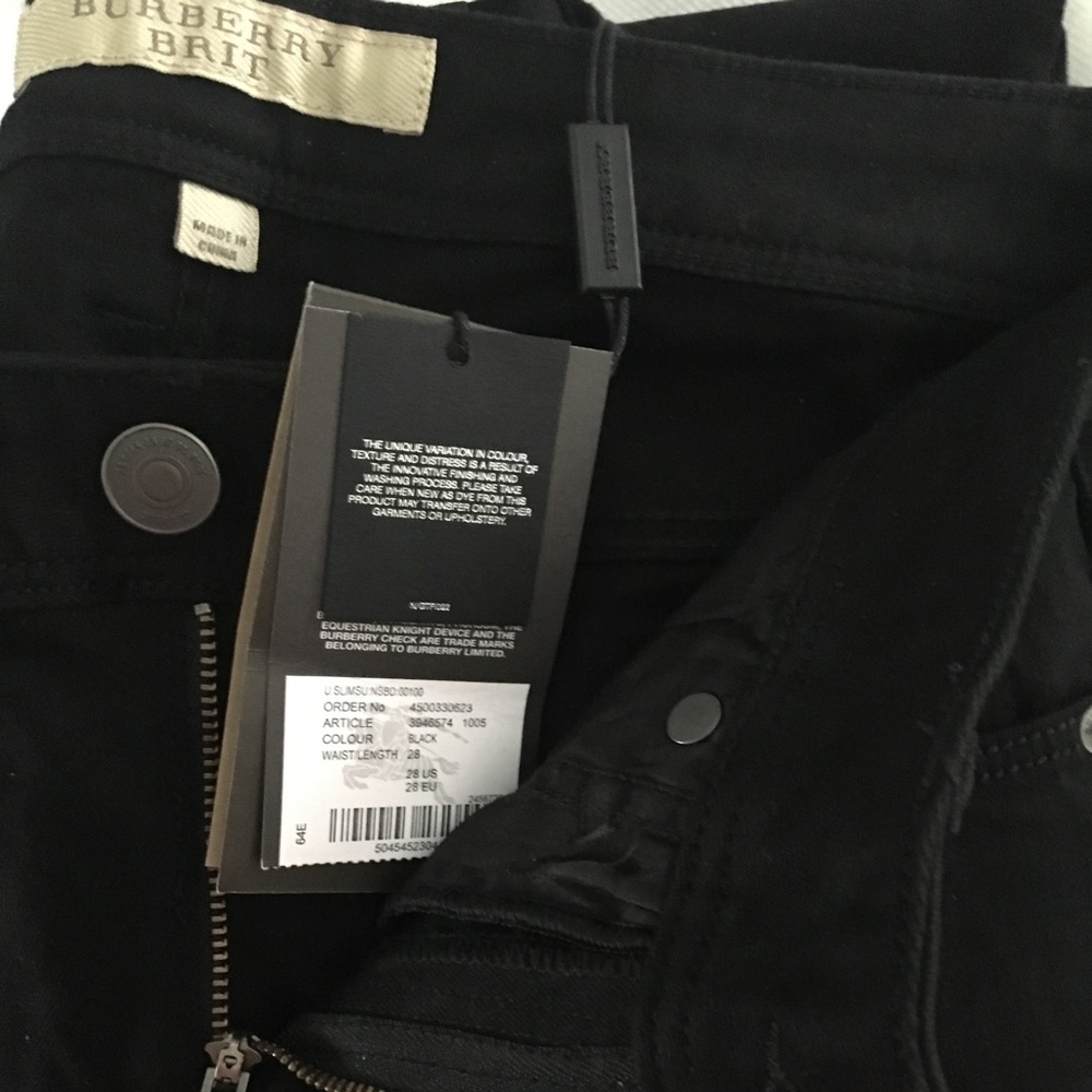 Burberry black slim jeans